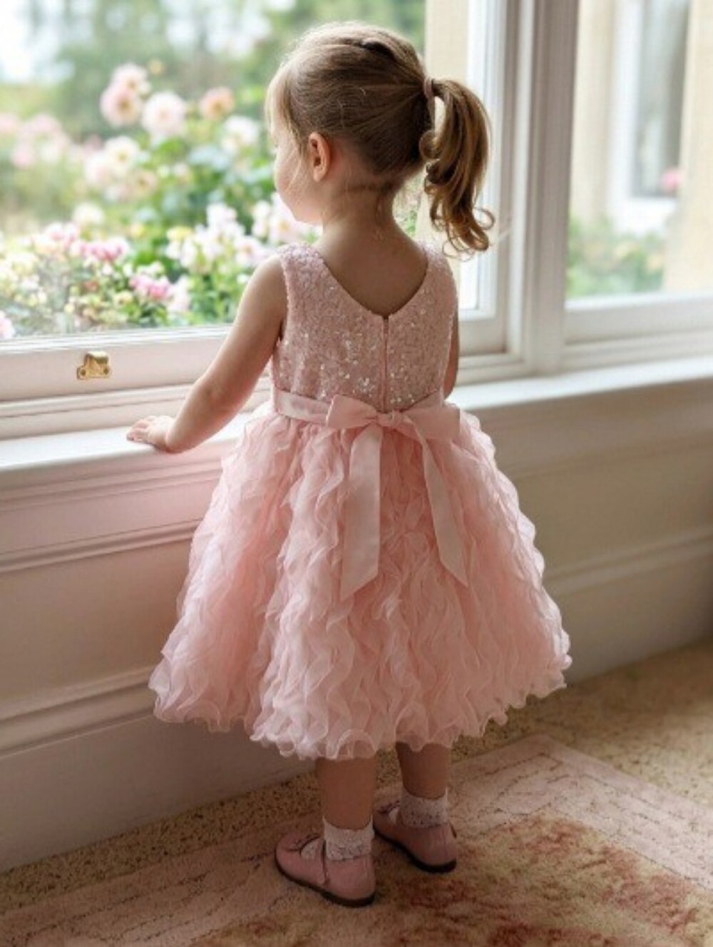 NWT Couture Princess Girls Ruffle Tulle Party Dress, Size 3T